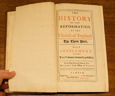 Lot 132 - Burnet (Gilbert). The History of the Reformation of the Church of England, 1681-1715