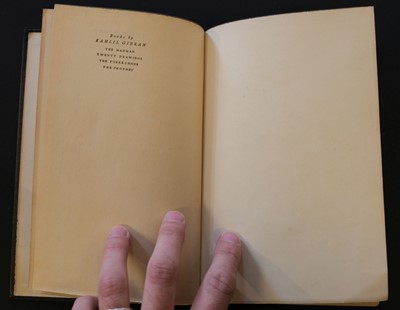 Lot 646 - Gilbran (Kahlil). The Prophet, 1st edition, 1923
