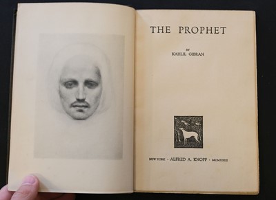 Lot 646 - Gilbran (Kahlil). The Prophet, 1st edition, 1923