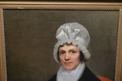 Lot 267 - English School. A pair of portraits of George and Mary Bagster, circa 1770s/80s