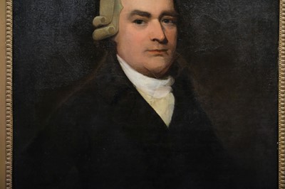 Lot 267 - English School. A pair of portraits of George and Mary Bagster, circa 1770s/80s