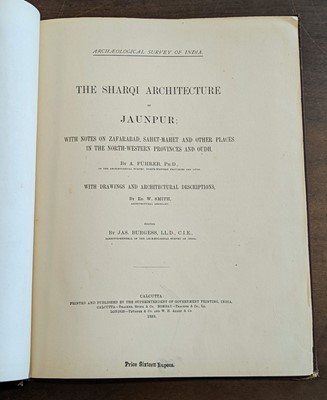 Lot 15 - Führer (Alois Anton). The Sharqi Architecture of Jaunpur, Calcutta: Thacker, Spink & Co, 1889
