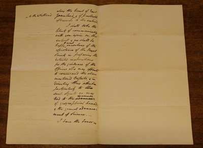 Lot 48 - Banks (Joseph, 1743-1820). Copy of a report and Admiralty's draft reply, 1817