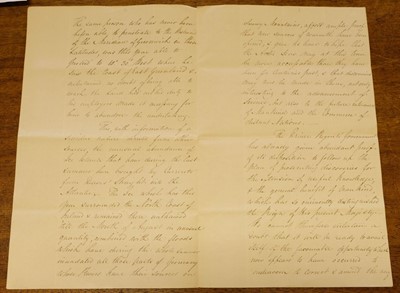 Lot 48 - Banks (Joseph, 1743-1820). Copy of a report and Admiralty's draft reply, 1817