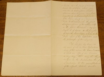 Lot 48 - Banks (Joseph, 1743-1820). Copy of a report and Admiralty's draft reply, 1817