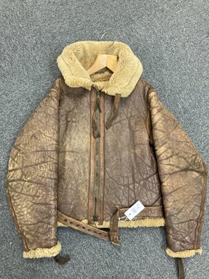 Lot 230 - Flying Jacket. A WWII RAF Irvin brown leather flying jacket