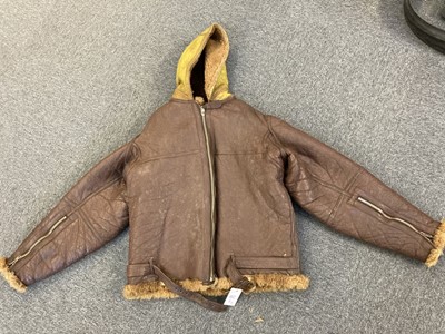 Lot 179 - Flying Jacket. WWII Irvin brown leather flying jacket - Coastal Command / Fleet Air Arm, Royal Navy