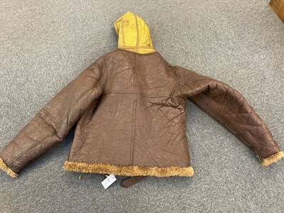 Lot 179 - Flying Jacket. WWII Irvin brown leather flying jacket - Coastal Command / Fleet Air Arm, Royal Navy
