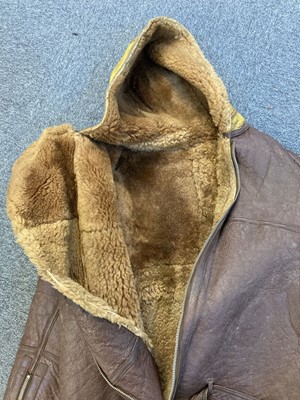 Lot 179 - Flying Jacket. WWII Irvin brown leather flying jacket - Coastal Command / Fleet Air Arm, Royal Navy
