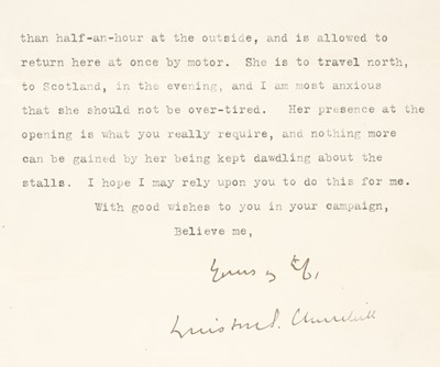 Lot 253 - Churchill (Winston Spencer, 1874-1965). Typed Letter Signed, 13 December 1909