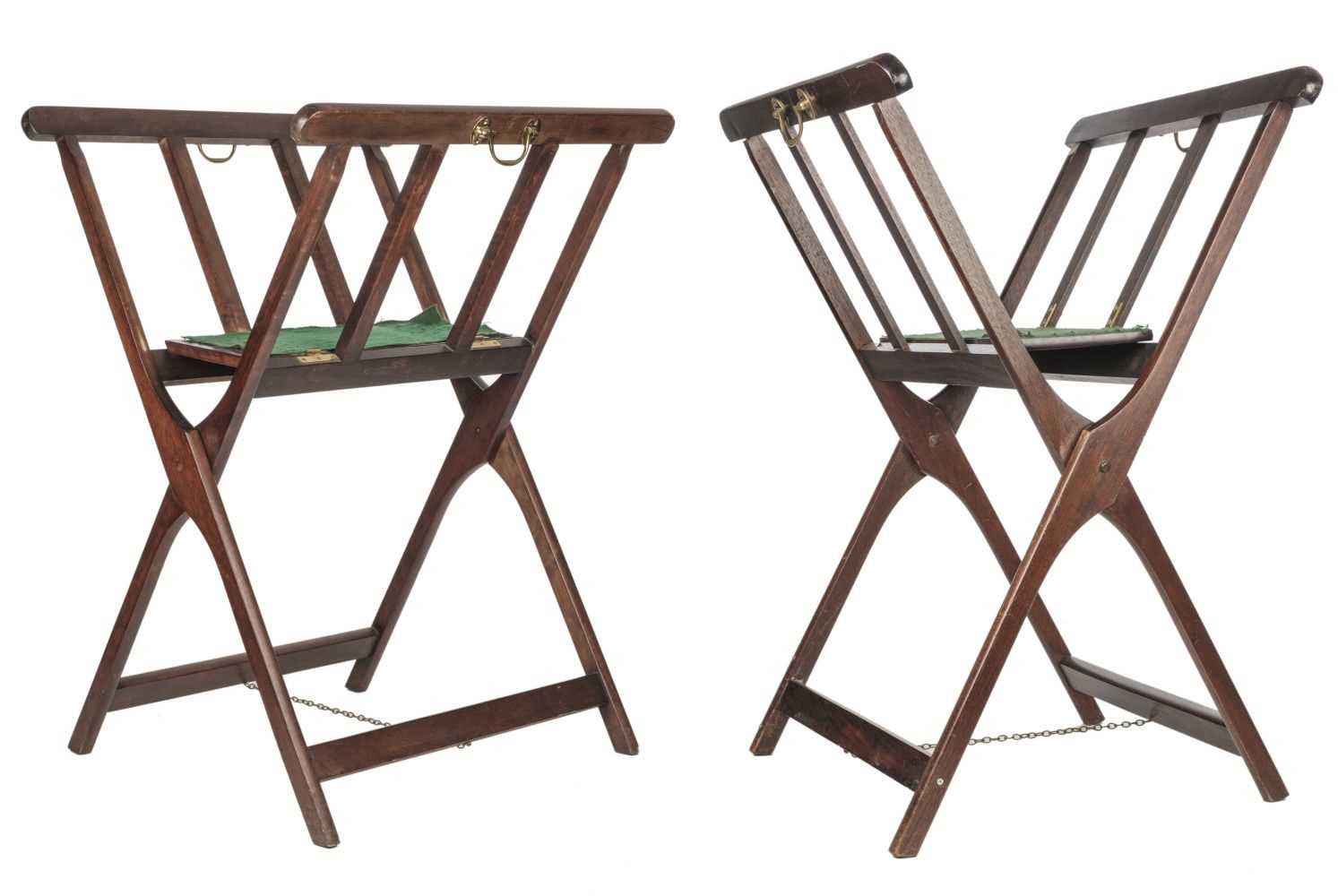 Lot 194 - Print Stands. Two stained Beech Print or Map folio stands, early 20th century