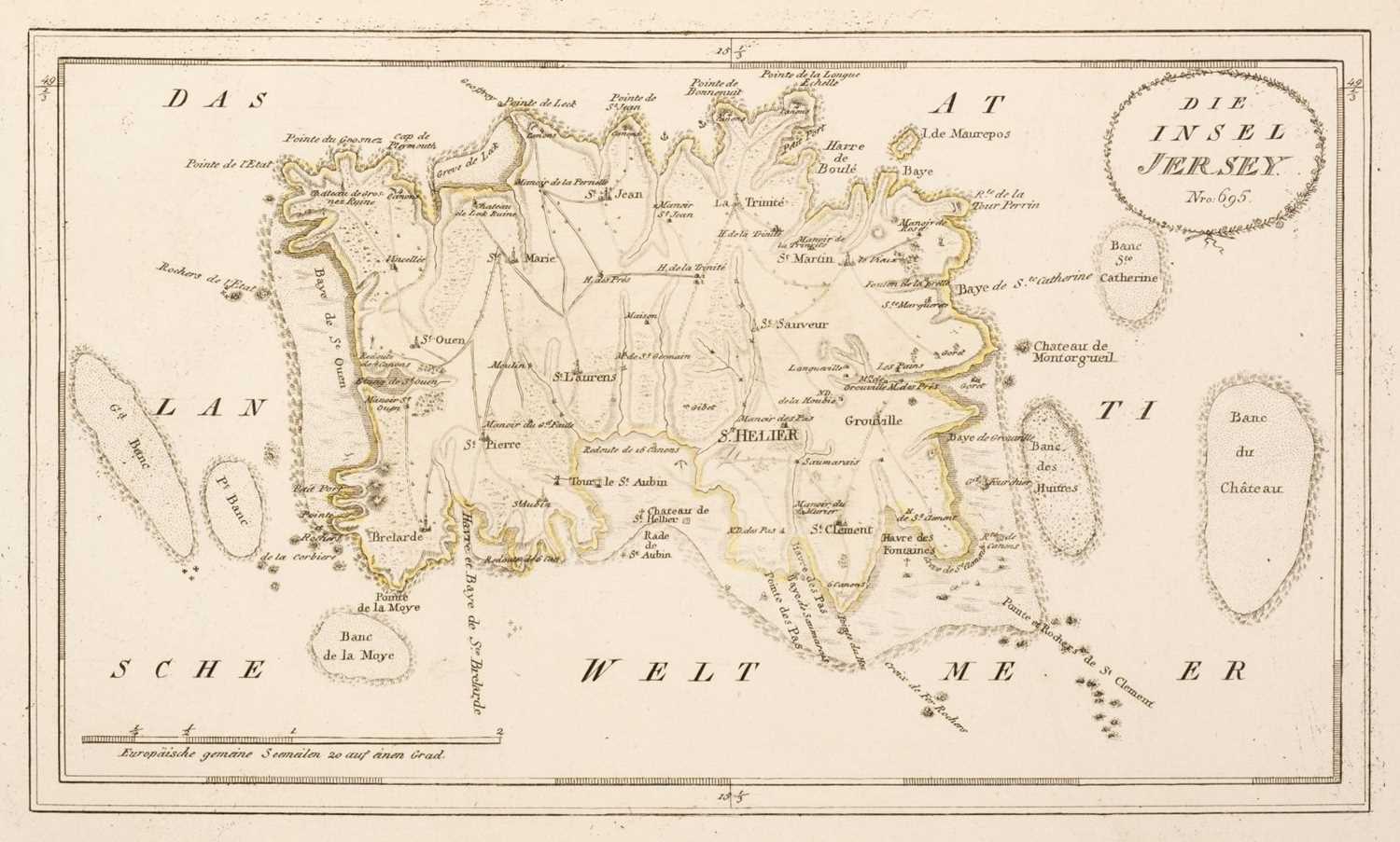 Lot 85 - Channel Islands. Von Reilly (F. J. J.), Die Insel Jersey & Die Englaendischen Inselin..., circa 1799