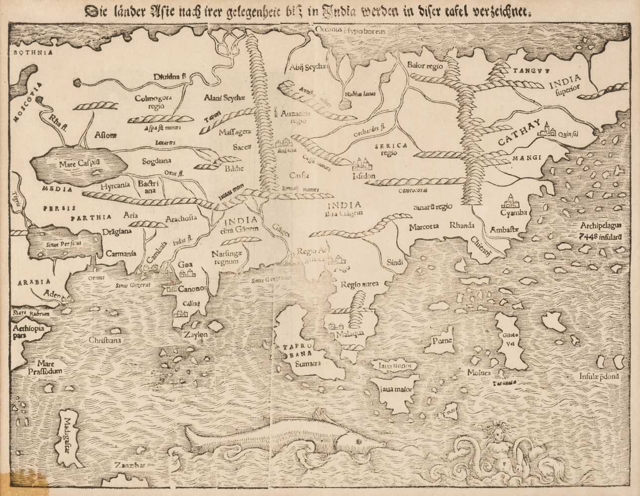 Lot 79 - Asia. Munster (Sebastian), Die Lander Asie nach irer Gelegenheit bisz in India..., 1540 or later