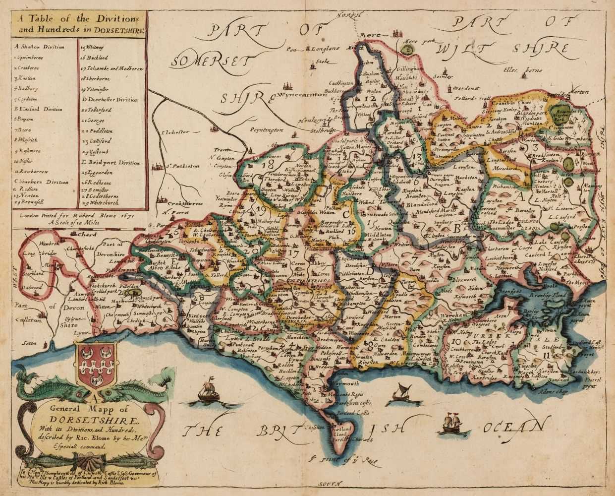 Lot 105 - Hampshire & Dorset. A collection of five maps, mostly 18th & 19th century