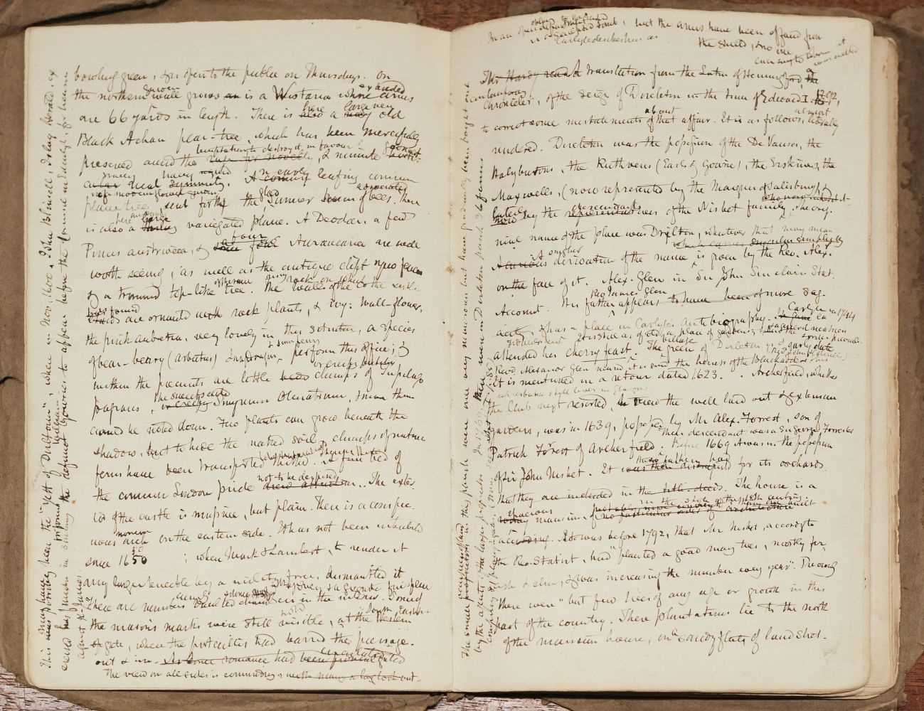 Lot 55 - Berwickshire Naturalists' Club. A manuscript journal compiled by James Hardy