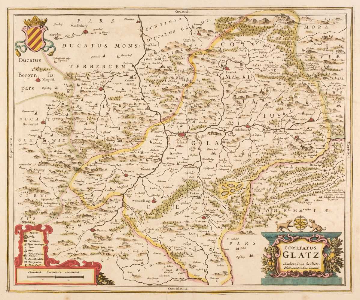 Lot 145 - Silesia. Hondius (Henricus), Comitatus Glatz Authore Jona Sculteto, Amsterdam, circa 1630