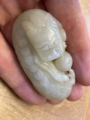 Lot 40 - Jade. Two Chinese 18/19th century style jade carvings