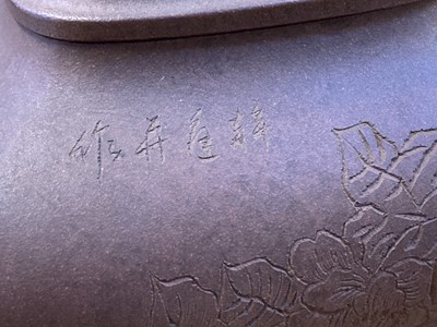 Lot 44 - Yixing Ware. Three 20th century Chinese Yixing zisha teapots
