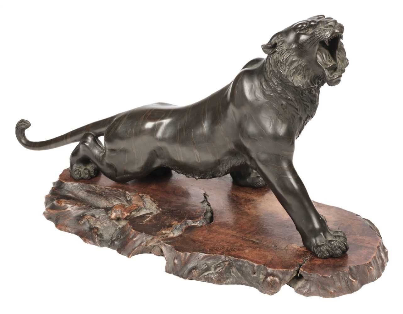 Lot 45 - Bronze Tiger. A fine Japanese bronze tiger, Meiji period (1868-1912)