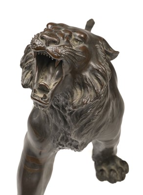 Lot 45 - Bronze Tiger. A fine Japanese bronze tiger, Meiji period (1868-1912)