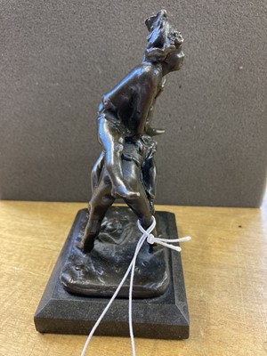 Lot 16 - After Barye (Alfred, 1838-1882). Leapfrog, a bronze sculpture