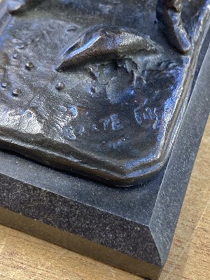 Lot 16 - After Barye (Alfred, 1838-1882). Leapfrog, a bronze sculpture