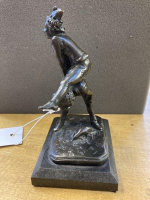 Lot 16 - After Barye (Alfred, 1838-1882). Leapfrog, a bronze sculpture