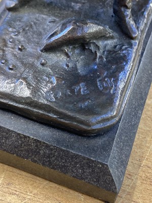 Lot 16 - After Barye (Alfred, 1838-1882). Leapfrog, a bronze sculpture