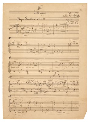 Lot 361 - Rawsthorne (Alan (1906-1971). Autograph Manuscript, c. 1951
