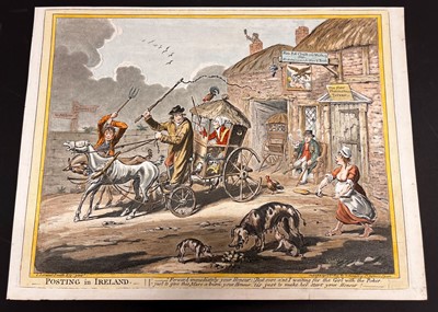 Lot 261 - Irish caricatures. A collection of 13 caricatures, 18th & 19th century