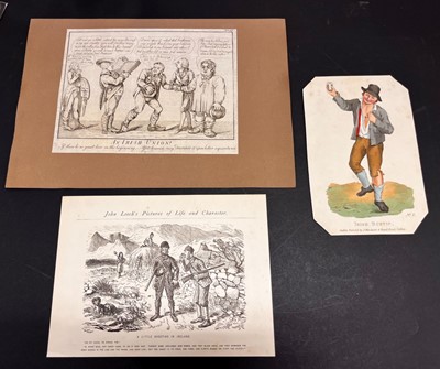 Lot 261 - Irish caricatures. A collection of 13 caricatures, 18th & 19th century