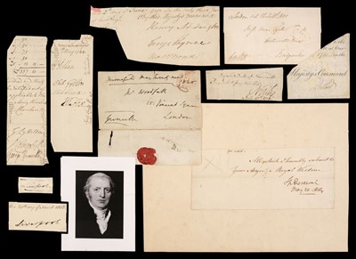 Lot 219 - British Prime Ministers. A group of 9 autographs of various British prime ministers