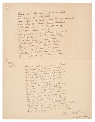 Lot 377 - Young (Francis Brett, 1884-1954). Autograph Manuscript Signed, 'Francis Brett Young', 18 April 1927
