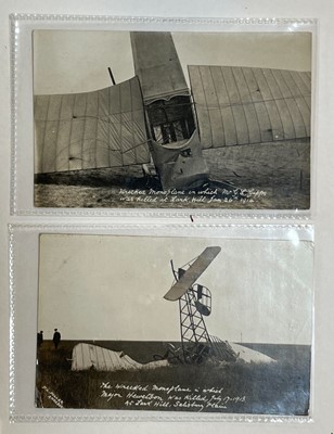 Lot 410 - Postcards. A group of 76 postcards of early aviation interest, early 20th century