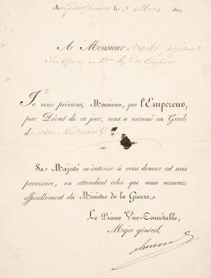 Lot 335 - French Military Autographs. A collection of autograph letters and signatures
