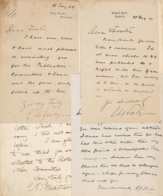 Lot 334 - Foster (Henry S.). Three autograph albums containing letters to Henry S. Foster MP & Harry S. Foster