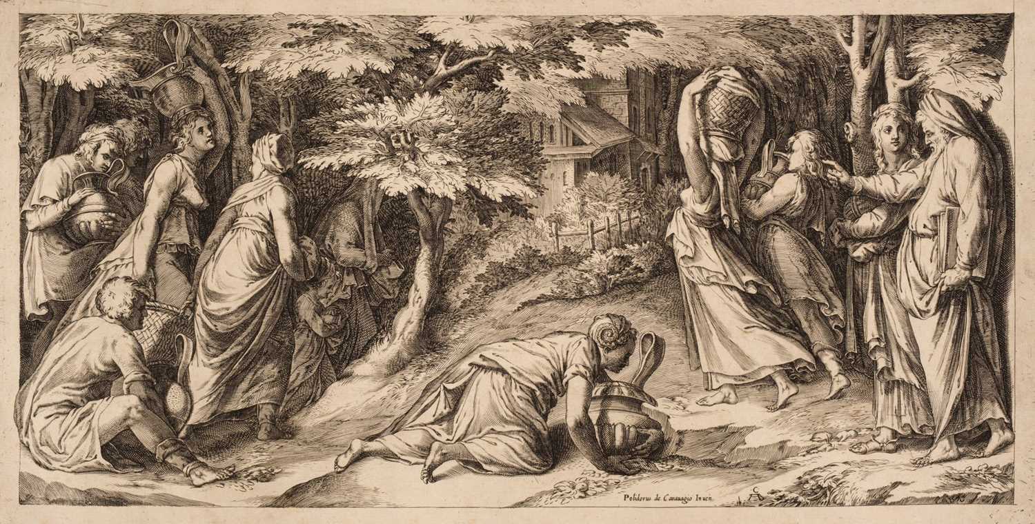 Lot 28 - Alberti (Cherubino). The Israelites fleeing Egypt, after Polidoro da Caravaggio, 1576
