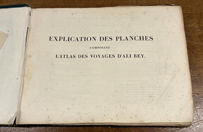 Lot 2 - Bey (Ali). Explication des planches composant L'Atlas, atlas volume only, 1814