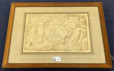 Lot 14 - A. van Blocklandt (1532-1583). The Dream of Jacob, circa 1570, pen and ink and wash
