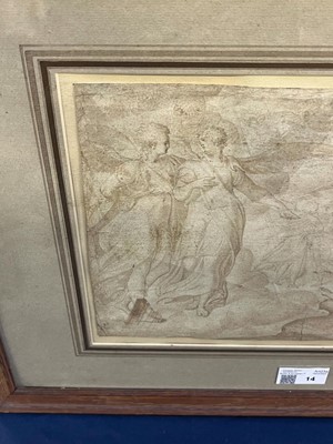Lot 14 - A. van Blocklandt (1532-1583). The Dream of Jacob, circa 1570, pen and ink and wash