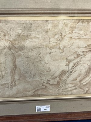 Lot 14 - A. van Blocklandt (1532-1583). The Dream of Jacob, circa 1570, pen and ink and wash