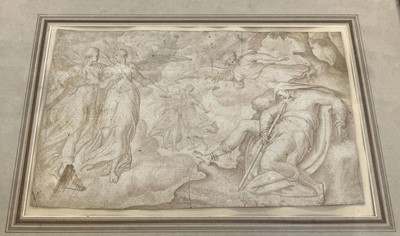 Lot 14 - A. van Blocklandt (1532-1583). The Dream of Jacob, circa 1570, pen and ink and wash