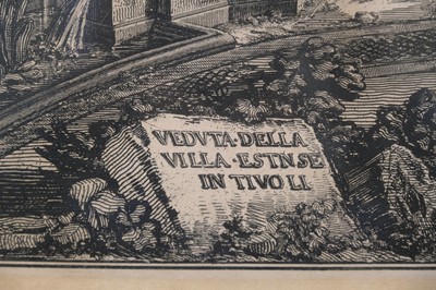 Lot 47 - Piranesi (Giovanni Battista, 1720-1778). Baths of Diocletian, & Villa d'Este, Tivoli, 1773-1774