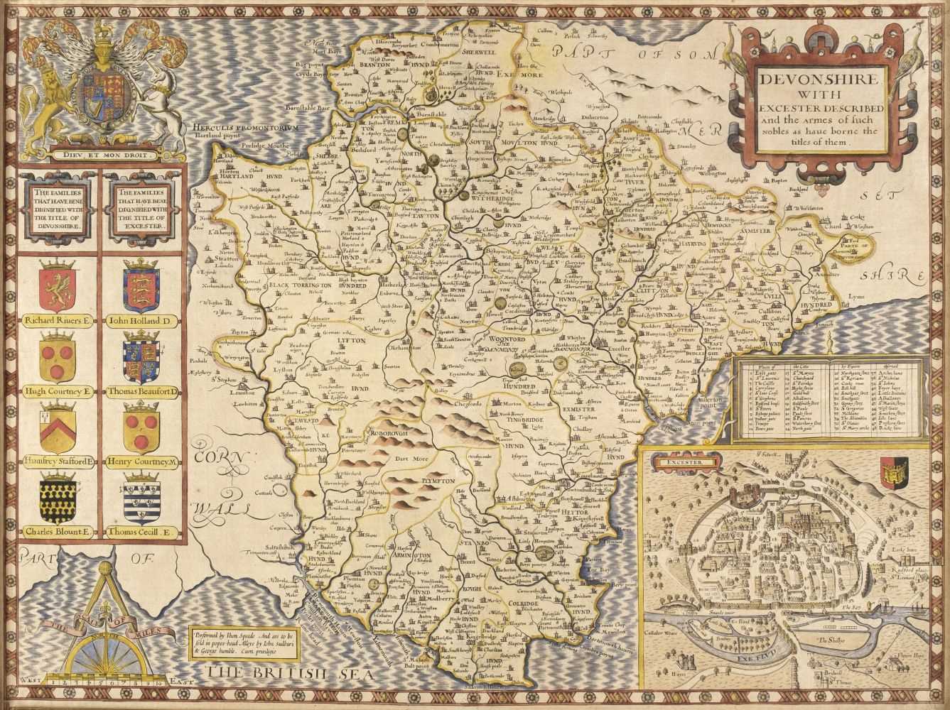 Lot 88 - Devon. Speed (John), Devonshire with Excester Described..., circa 1627