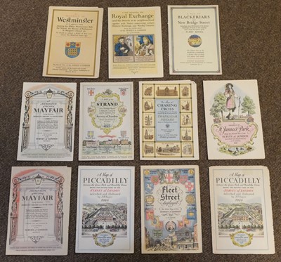 Lot 113 - London & its Environs. A collection of 28 maps of London, late 19th and early 20th century