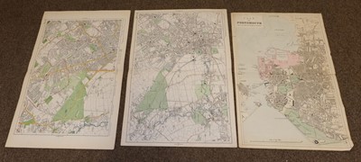 Lot 113 - London & its Environs. A collection of 28 maps of London, late 19th and early 20th century