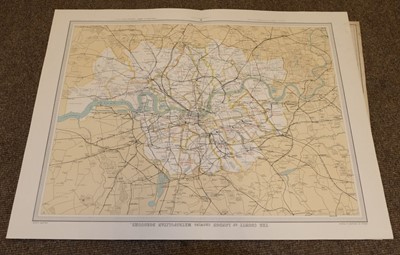 Lot 113 - London & its Environs. A collection of 28 maps of London, late 19th and early 20th century