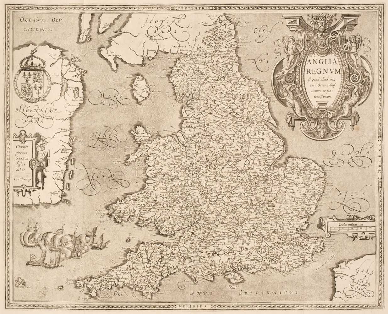 Lot 95 - England & Wales. Le Clerc (Jean), Anglia Regnum si quod aliud  in toto Oceano..., Paris, 1605