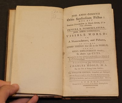 Lot 232 - Comenius (John Amos). Orbis Sensualium Pictus … Visible World: or, A Nomenclature... , 1777