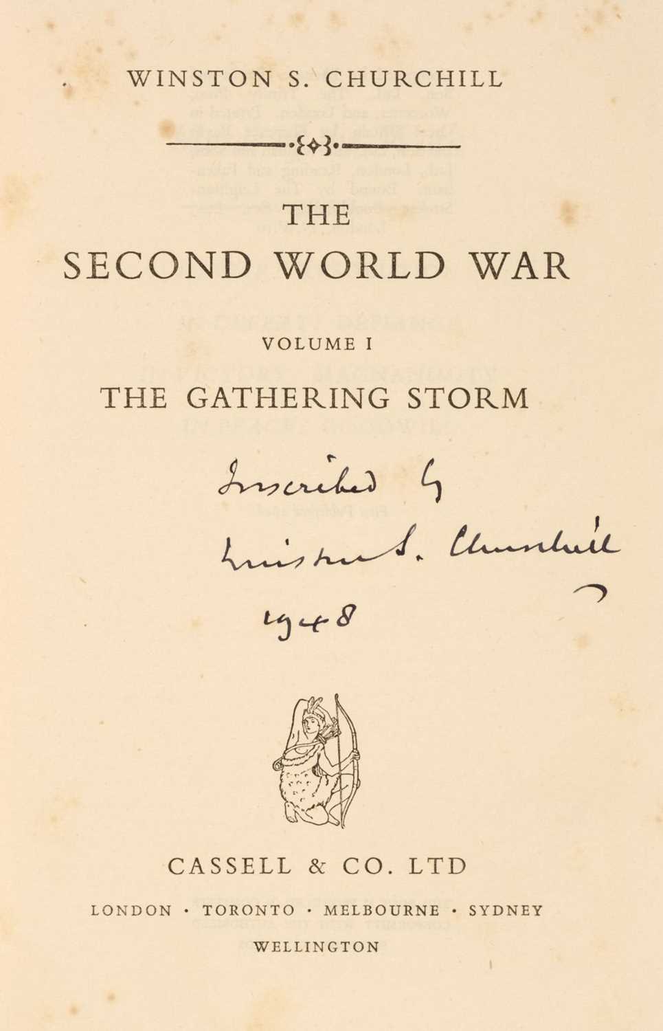 Lot 391 - Churchill (Winston S.) The Second World War, volume 1 only, 1948